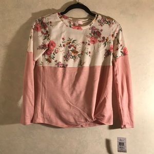 BNWT Girl’s “Moa Moa” Blush And Floral Long Sleeve
